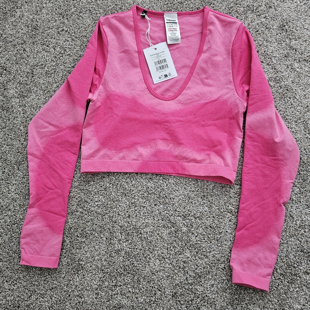Gymshark Bright Pink V-Neck Crop Top